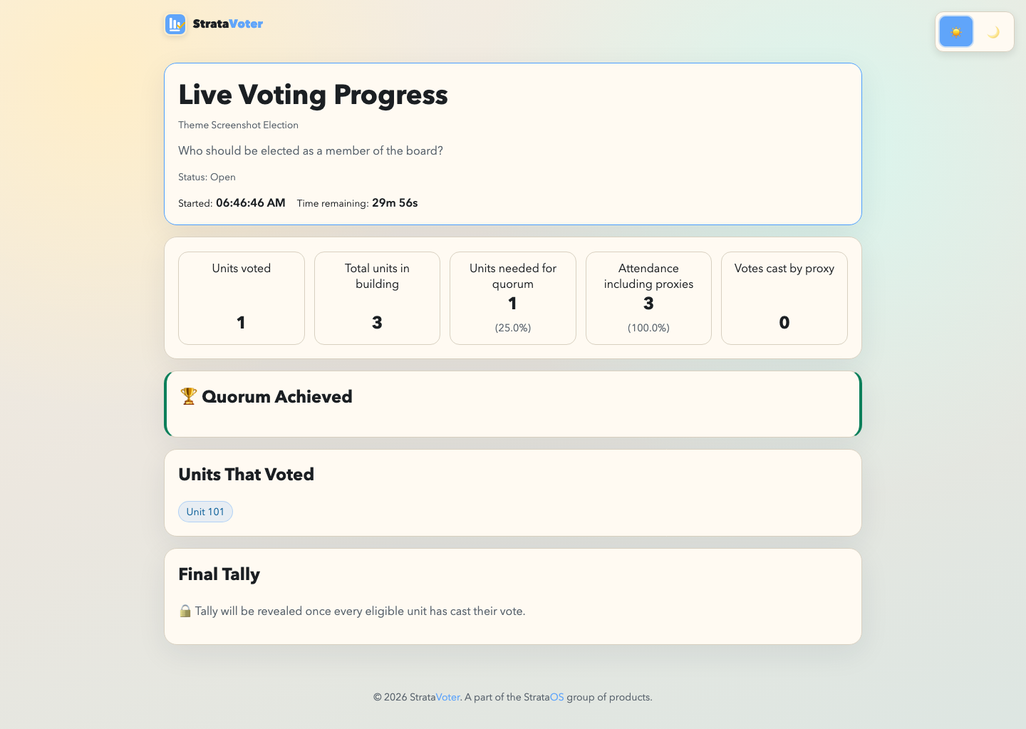 Progress page preview